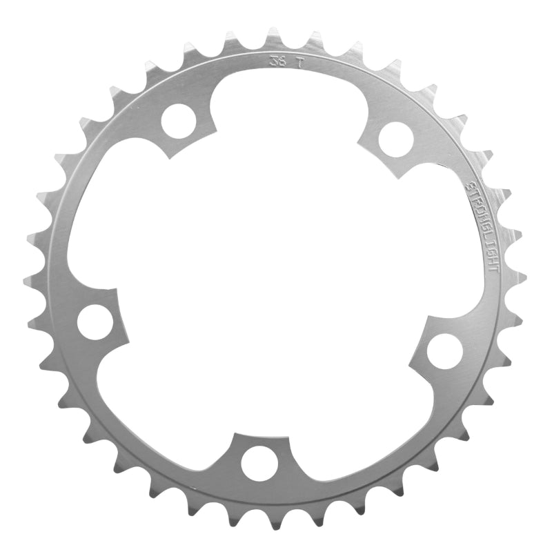 Plateau route Stronglight 5 branches 110 mm type Shimano intérieur argent Dural 10-9 v – 36 dents