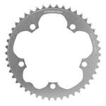 Plateau route Stronglight 5 branches 130 mm type Shimano argent Dural 8-9 v – 46 dents