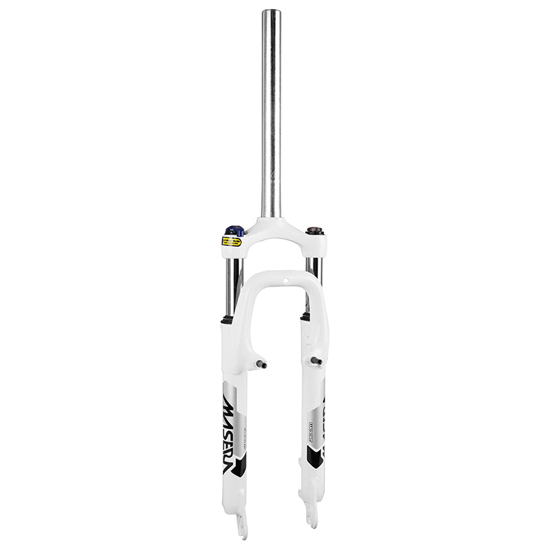 Fourche VTT 26" Zoom 386MLO ressort 60 mm pivot lisse – Blanc