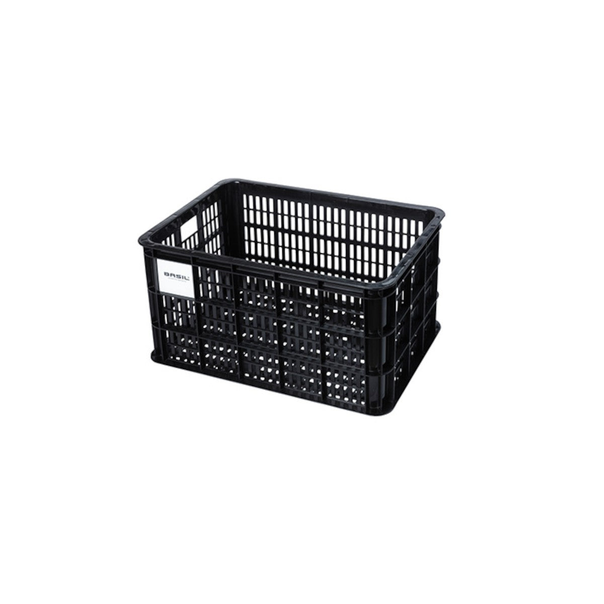 Caisse de vélo en plastique recyclé BASIL – L – 40 L / Standard / Noir