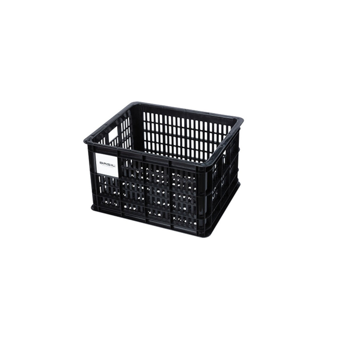 Caisse de vélo en plastique recyclé BASIL – M – 29,5 L / Standard / Noir