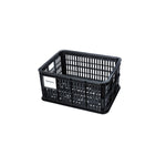 Caisse de vélo en plastique recyclé BASIL – S – 17,5 L / Standard / Noir
