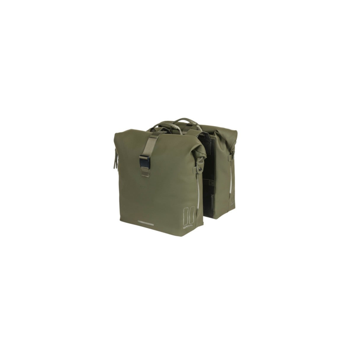 Sacoche double SoHo 41 L BASIL – Crochets standard / Vert mousse