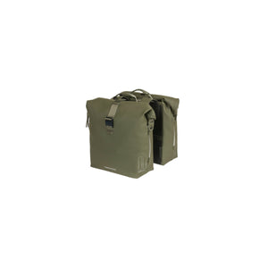 Sacoche double SoHo 41 L BASIL – Crochets standard / Vert mousse