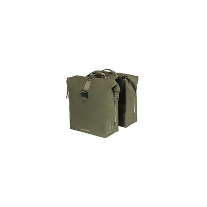 Sacoche double SoHo 41 L BASIL – Crochets standard / Vert mousse