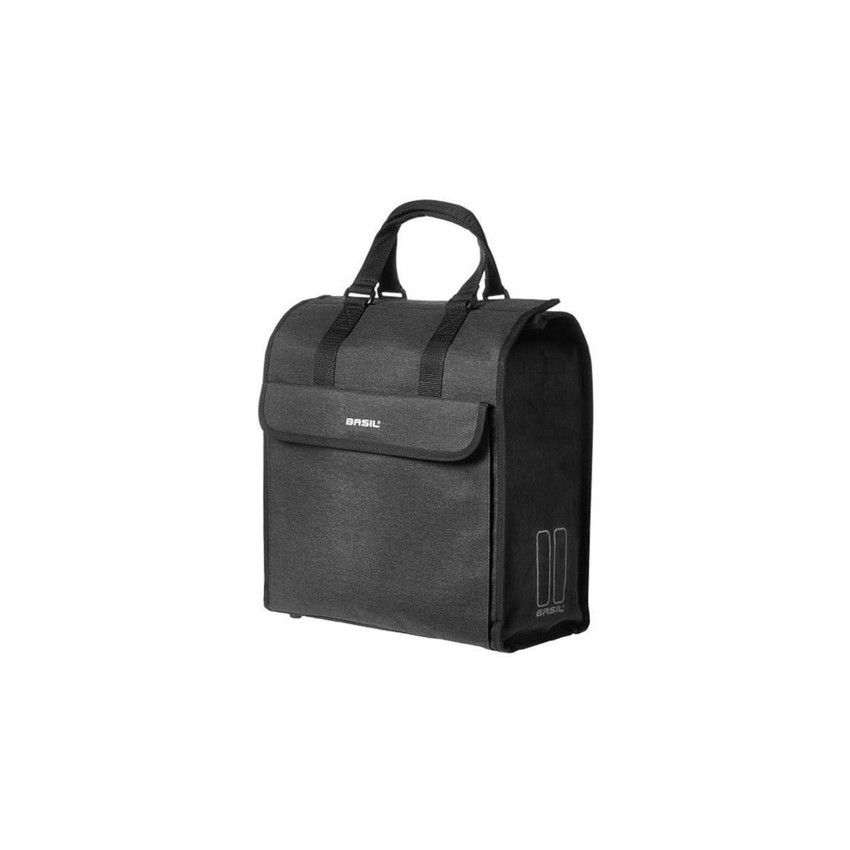 Sacoche arrière Mira Shopper 17 L noir chiné BASIL