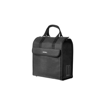 Sacoche arrière Mira Shopper 17 L noir chiné BASIL