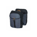 Sacoche double Miles 34 L BASIL – Crochets standard / Noir ardoise
