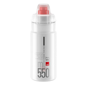 Bidon Elite Jet Plus avec capuchon – Transparent logo rouge 550 ml