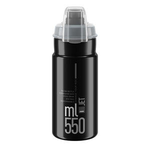 Bidon Elite Jet Plus avec capuchon – Noir logo gris 550 ml