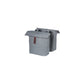 Sacoche double City BASIL – 28-32 L / Crochets standard / Gris chiné