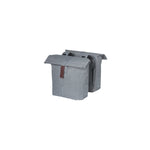 Sacoche double City BASIL – 28-32 L / Crochets standard / Gris chiné