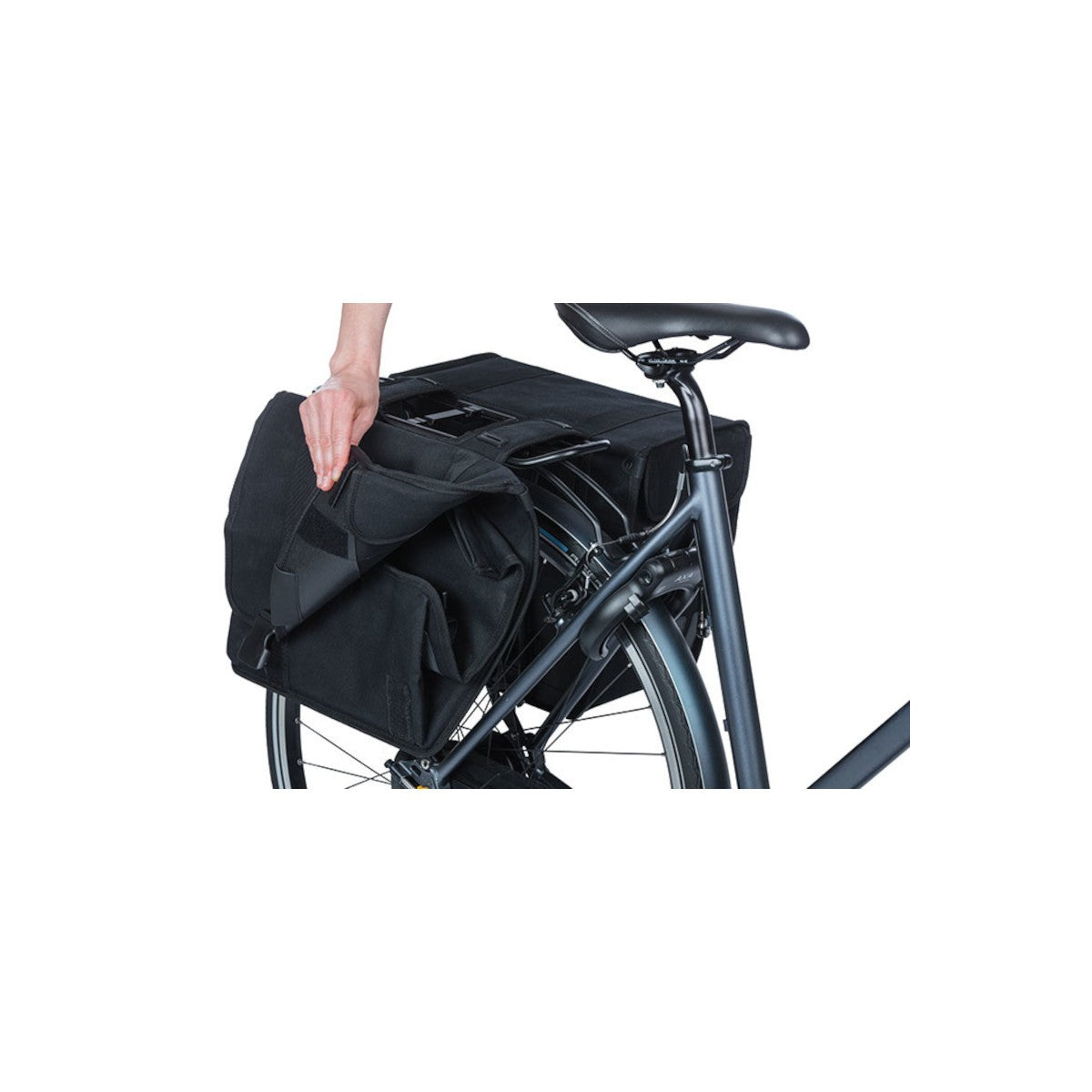 Sacoche double Kavan Eco Classic noir BASIL