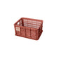 Caisse de vélo en plastique recyclé BASIL – S – 17,5 L / Standard / Rouge terre
