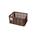 Caisse de vélo en plastique recyclé BASIL – S – 17,5 L / Standard / Marron
