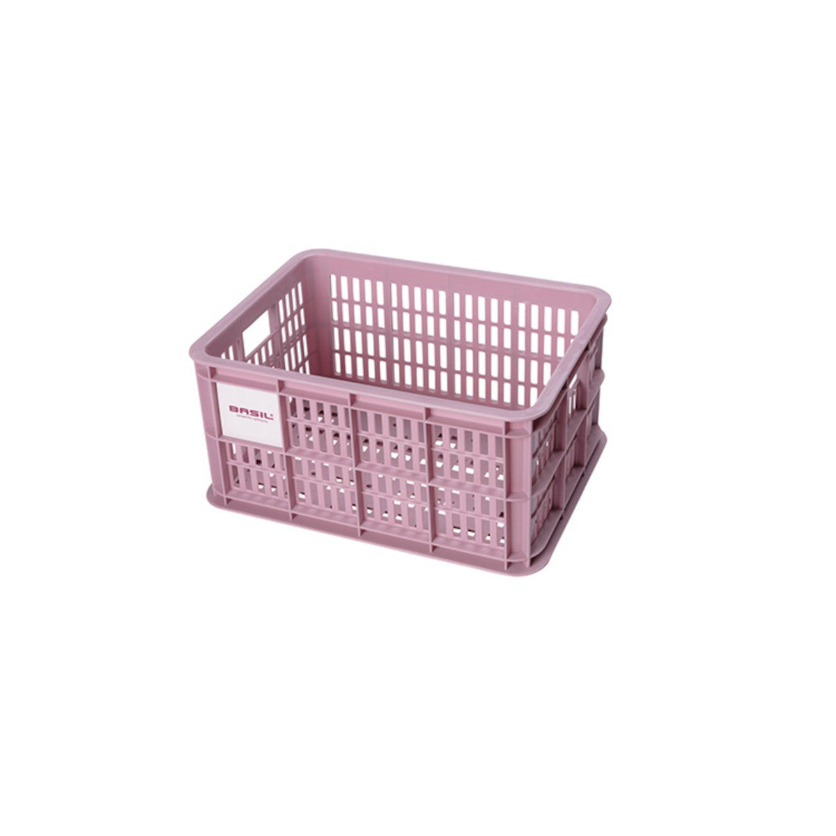 Caisse de vélo en plastique recyclé BASIL – S – 17,5 L / Standard / Rose