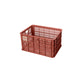 Caisse de vélo en plastique recyclé BASIL – L – 40 L / Standard / Rouge terre