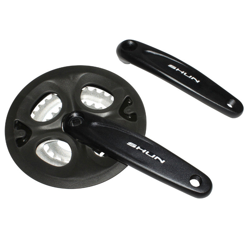 Pédalier VTT P2R Black-X 7-8 vitesses 170 mm 42-34-24 avec pare-chaîne