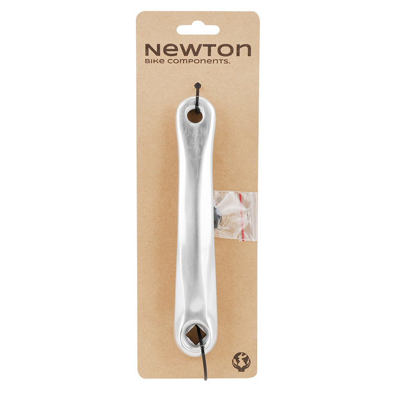 Manivelle gauche Newton alu forgé large argent 175 mm – vue 4