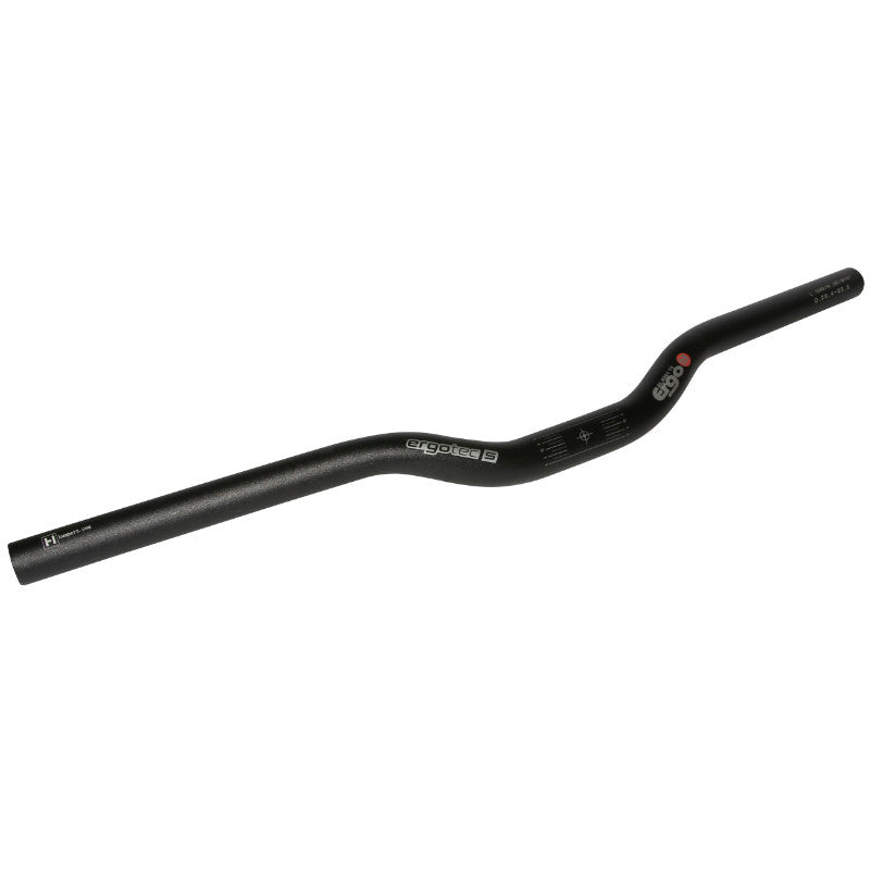 Cintre VTT demi-relevé Ergotec 5 alu noir rise 30 mm – XS – 25,4 mm 550 mm