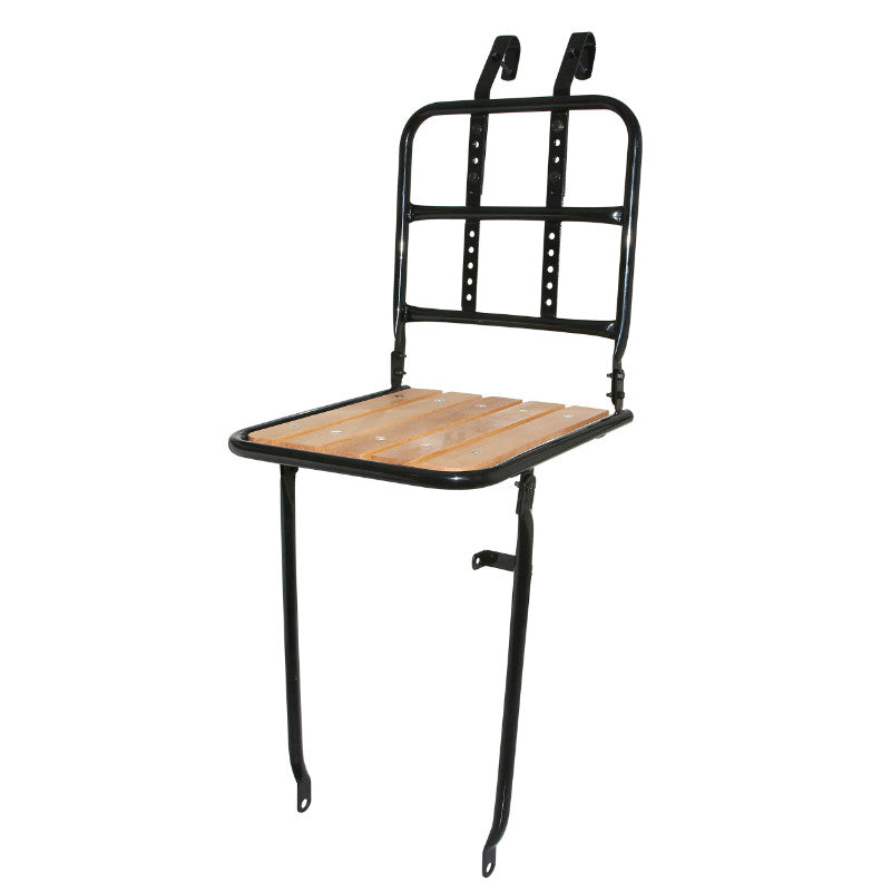 Porte-bagages avant à tringles P2R alu noir 26"-28" avec plancher bois