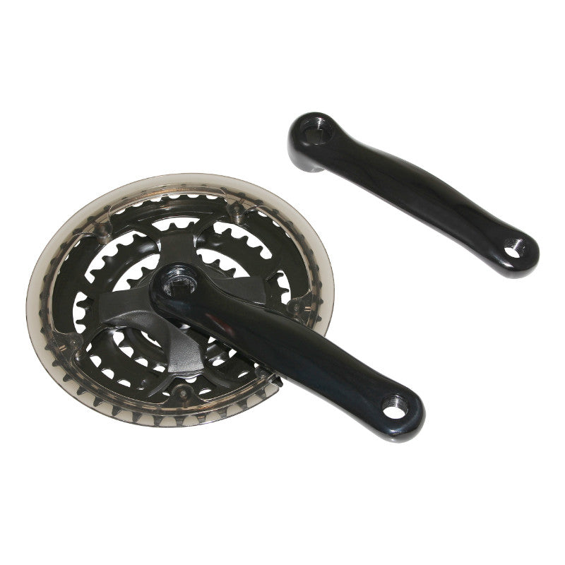 Pédalier VTT P2R 7-8 vitesses noir 150 mm 42-32-22 avec pare-chaîne