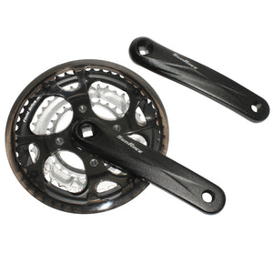 Pédalier VTT Sunrace M3 7-8 vitesses alu noir 170 mm 48-38-28 avec pare-chaîne