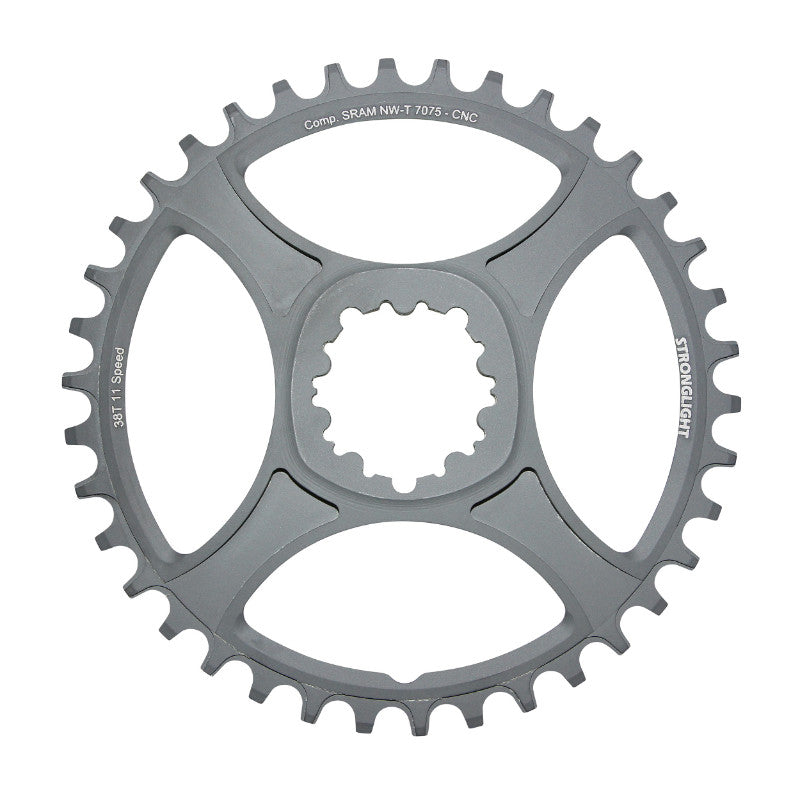 Plateau VTT Stronglight Direct Mount pour SRAM XX1-X01-X1-X0-X9 mono noir HT3 11 v narrow wide déport 6 mm – 38 dents