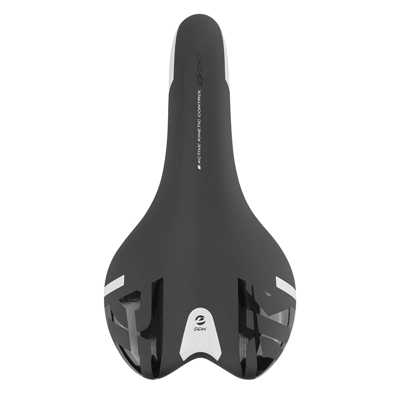 Selle route-VTT Newton Kinetic noire déco blanc-noir 260 x 140 mm