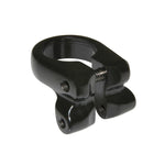 Collier de selle alu noir Ø 28,6 mm avec fixation porte-bagages