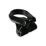 Collier de selle alu noir Ø 31,8 mm avec fixation porte-bagages