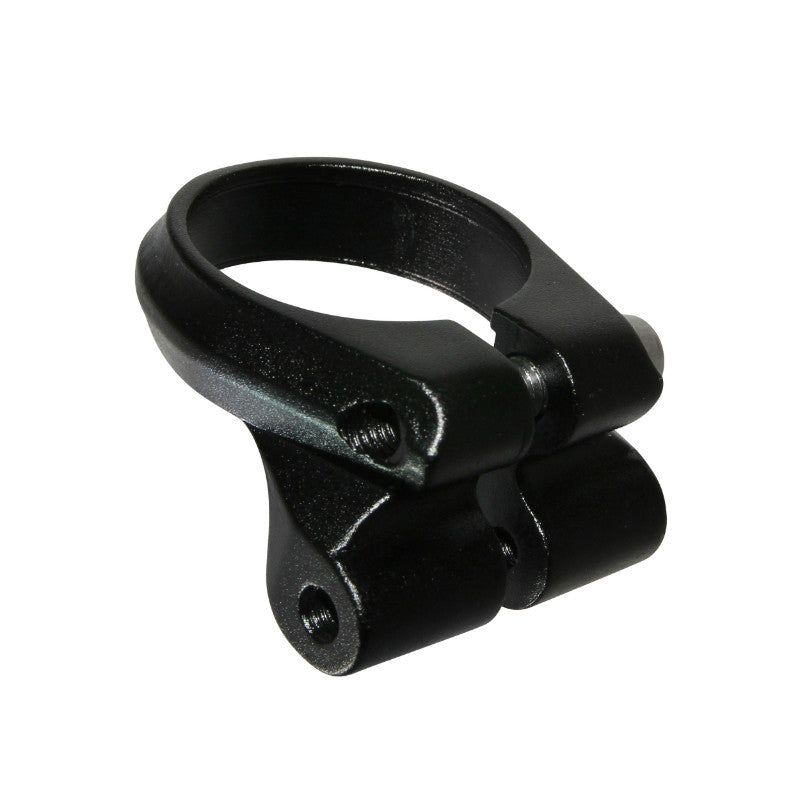 Collier de selle alu noir Ø 34,9 mm avec fixation porte-bagages
