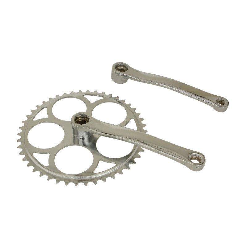 Pédalier city P2R acier chromé 170 mm plateau 46 dents