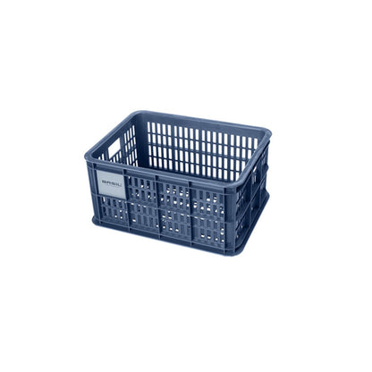 Caisse de vélo en plastique recyclé BASIL – S – 17,5 L / Standard / Bleu