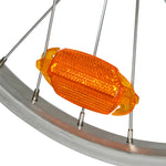 Catadioptre de roue orange fluo homologué
