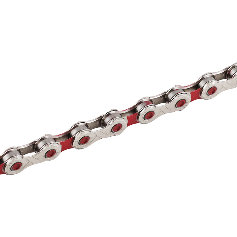 Chaîne Newton KMC 11 vitesses 116 maillons – Argent-rouge