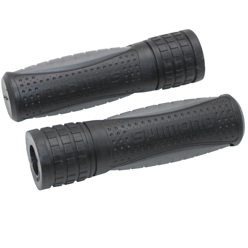 Poignées city bi-densité noir-gris type Shimano 120 mm (paire)