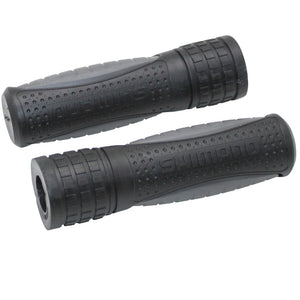 Poignées city bi-densité noir-gris type Shimano 120 mm (paire)
