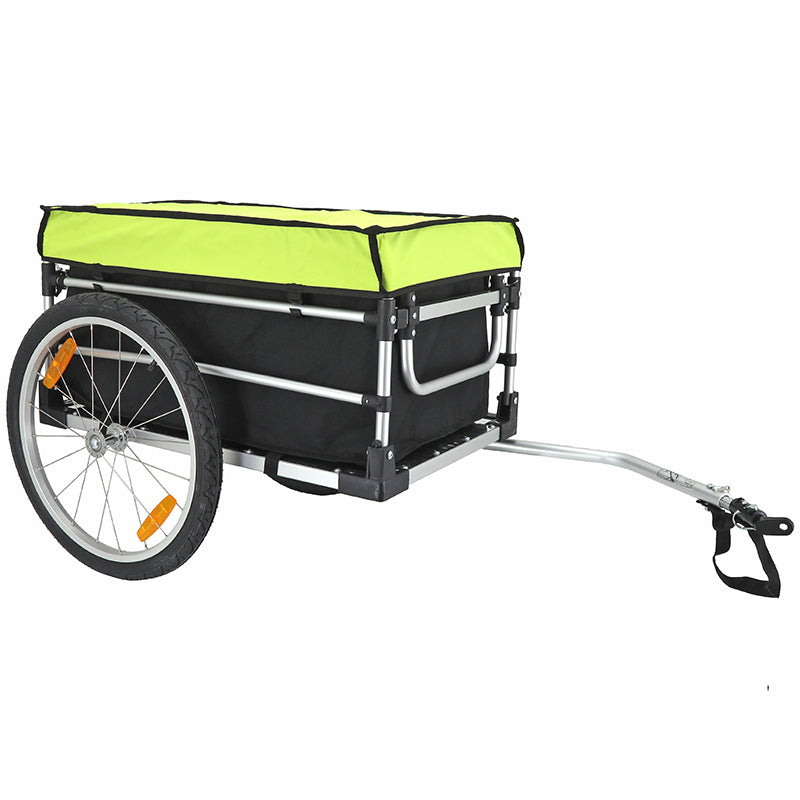 Remorque utilitaire vert-noir avec housse roues 20" – 40 kg – vue 5