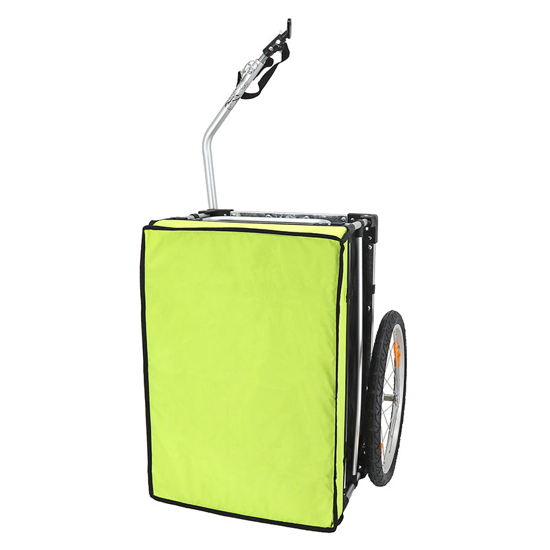 Remorque utilitaire vert-noir avec housse roues 20" – 40 kg – vue 2