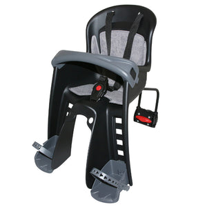 Siège enfant avant Polisport Bilby Junior sur cadre noir 9-15 kg
