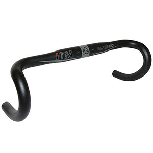 Cintre route ITM Alcor alu noir mat 31,8 mm déco grise – 42 cm