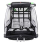 Remorque enfant poussette 2 places alu vert-noir – 36 kg – vue 2