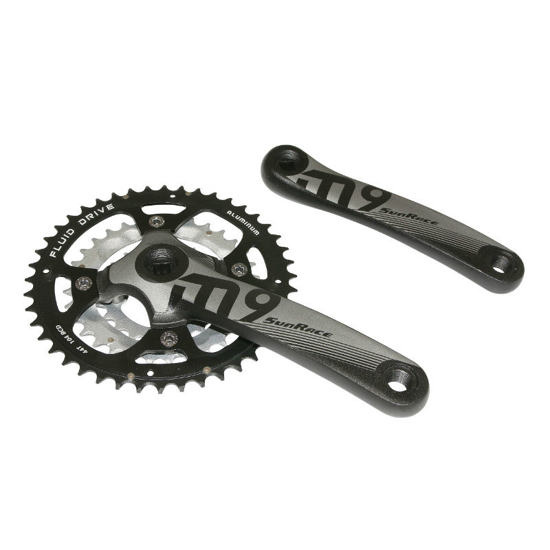 Pédalier VTT Sunrace M9 7-8-9 vitesses alu noir 175 mm 44-32-22