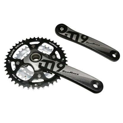 Pédalier VTT Sunrace MS954 9-10 vitesses alu noir 175 mm 44-32-22 intégré