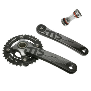 Pédalier VTT Sunrace MS10 10 vitesses alu noir 175 mm intégré – 40-30-22