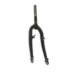 Fourche VTT 20" rigide acier noir avec tasseaux pivot fileté 1"