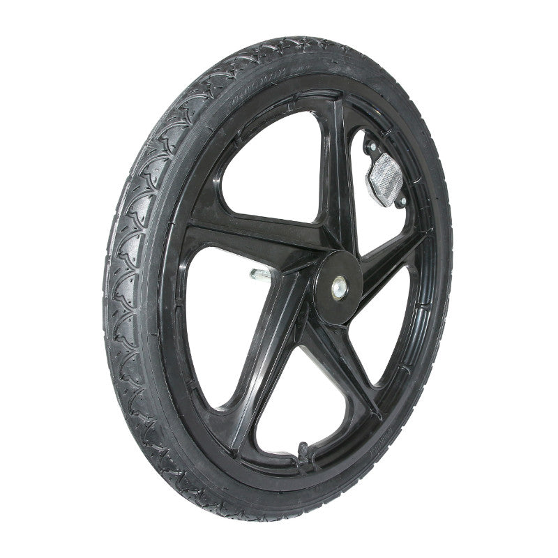 Roue de remorque 20" bâtons noire avec pneu