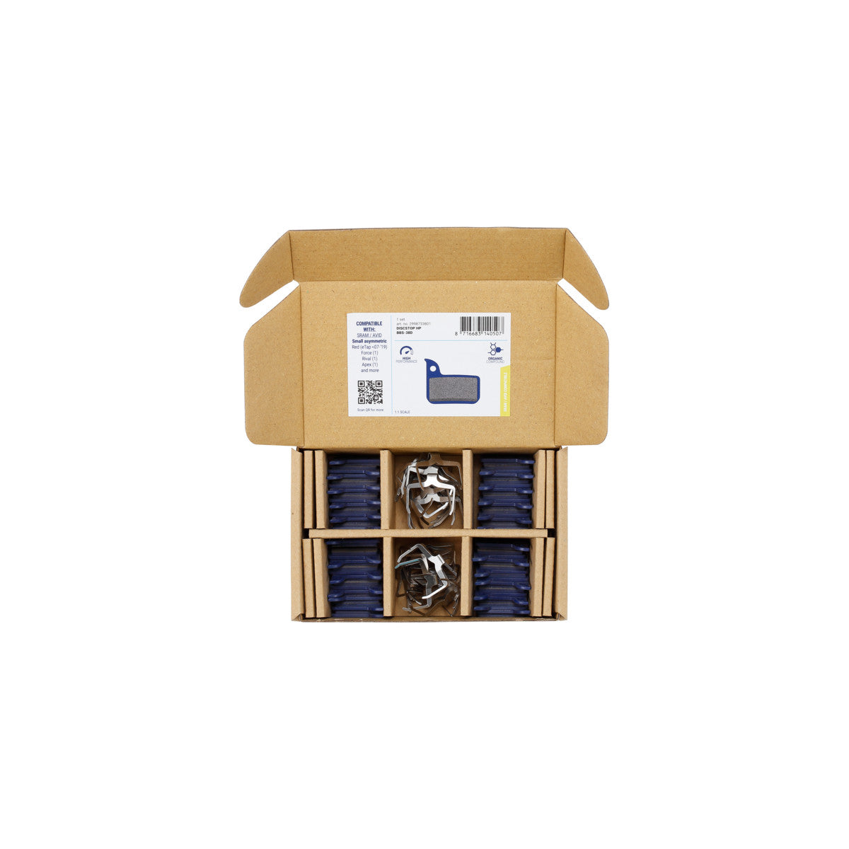 Boîte de plaquettes DiscStop HP, comp. SRAM (20 paires) BBB