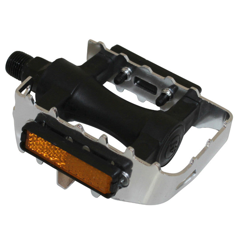 Pédales VTT P2R résine noires cage alu argent 9/16" (paire)